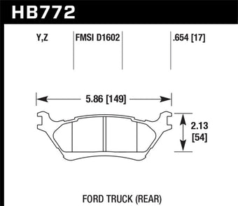 compare product Hawk 2012-2016 Ford F-150 / Full-Size Trucks and SUV - LTS Street Brake Pads