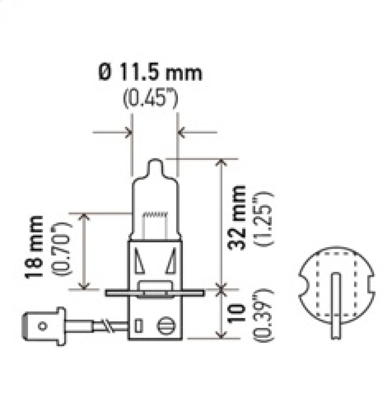 Hella H3 24V/70W PK22s T3.25 Halogen Bulb - My Store