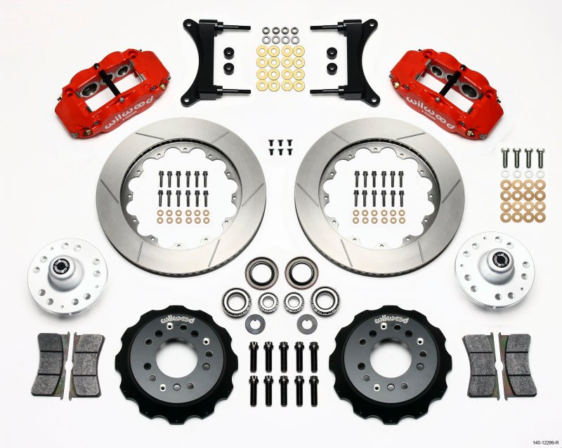 Wilwood Narrow Superlite 6R Front Hub Kit 14.00in Red 79 - 87 GM G Body - My Store