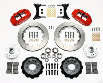 compare product Wilwood Narrow Superlite 6R Front Hub Kit 14.00in Red 79-87 GM G Body