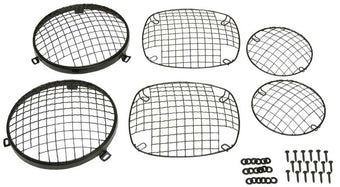 compare product Kentrol 76-86 Jeep CJ Powdercoat Wire Mesh Guard Set 6 Pieces Black