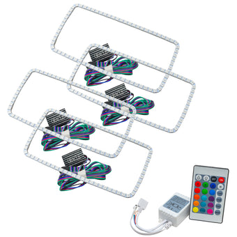compare product Oracle GMC Sierra 07-13 Halo Kit (New Square Ring Design) - w/ Simple Controller