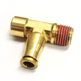 compare product Ridetech Airline Fitting Compressor Tee 1/4in NPT x 1/8in Female NPT x 1/4in Airline
