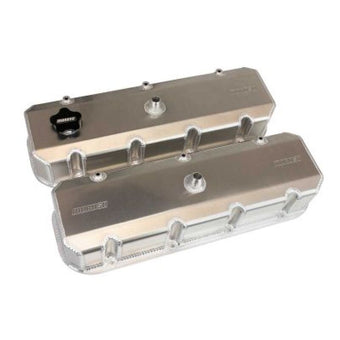 compare product Moroso GM BBC -12AN Breather 3.875in Tall Aluminum Valve Cover - Pair