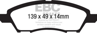 compare product EBC 12+ Nissan Versa 1.6 Ultimax2 Front Brake Pads