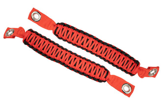 compare product Fishbone Offroad 07-18 Wrangler JK A Pillar Sound Bar Red Paracord Grab Handles