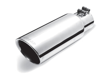 compare product Gibson Round Dual Wall Angle-Cut Tip - 4in OD/2.25in Inlet/6.5in Length - Stainless