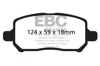 compare product EBC 05-10 Chevrolet Cobalt 2.2 4 Lug Ultimax2 Front Brake Pads