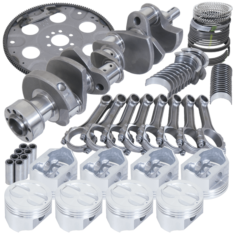 Eagle Chevy 350 1Pc 3.480in Crank 5.700in I - Beam Rods 4.030in Pistons 153 Tooth FP Balanced Assembly - My Store