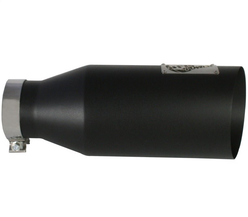 aFe MACHForce XP Exhausts Tips SS - 304 EXH Tip 4In x 7Out x 18L Bolt - On (blk) - My Store