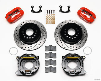 compare product Wilwood Forged Dynalite P/S Park Brake Kit Drill-Red Small Ford 2.50in Offset