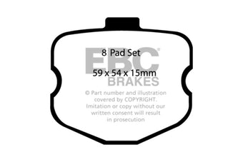 compare product EBC 10-13 Chevrolet Corvette (C6) 6.2 Grand Sport Bluestuff Rear Brake Pads