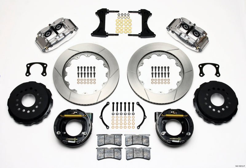 Wilwood Narrow Superlite 4R Rear P - Brk Kit 14.00in Polished New Big Ford 2.50in Offset - My Store
