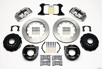 compare product Wilwood Narrow Superlite 4R Rear P-Brk Kit 14.00in Polished New Big Ford 2.50in Offset