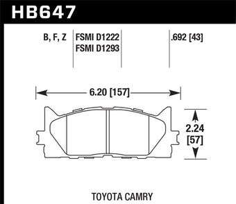 compare product Hawk 2013-2014 Lexus ES300h HPS 5.0 Front Brake Pads