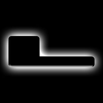 compare product ORACLE Lighting Universal Illuminated LED Letter Badges - Matte Blk Surface Finish - L