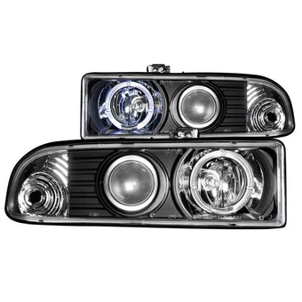 compare product ANZO 1998-2005 Chevrolet S-10 Projector Headlights w/ Halo Black