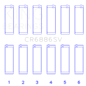 compare product King Engine Bearings Mercedes Benz M 276 DE35 Sputter Replacement (Size +0.50mm) Conrod Bearing Set