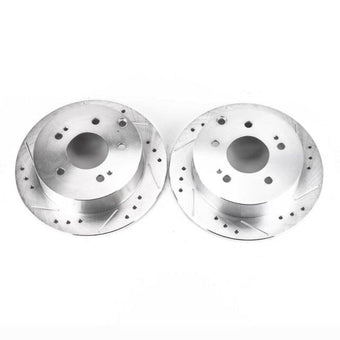 compare product Power Stop 06-12 Mitsubishi Eclipse Rear Evolution Drilled & Slotted Rotors - Pair