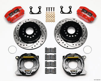 compare product Wilwood Dynapro Dust-Boot P/S Park Brake Kit Drilled Red Big Ford 2.36in Offset