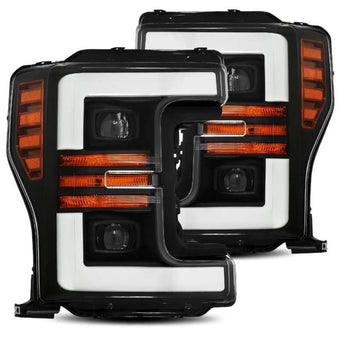 compare product AlphaRex 17-19 Ford F-250 SD PRO-Series Proj Headlight Plnk Style Matte Blk w/Activ Light/Seq Signal