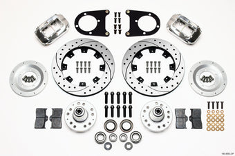 compare product Wilwood Forged Dynalite Front Kit 12.19in Drilled Polished 37-48 Ford Psgr. Car Spindle