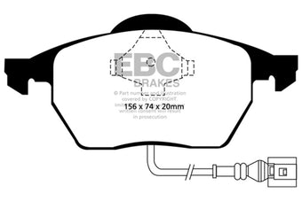compare product EBC 99-05 Volkswagen Beetle 1.8 Turbo Greenstuff Front Brake Pads