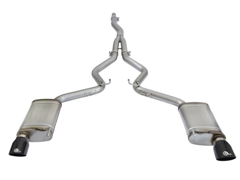 aFe MACHForce XP Exhausts Cat - Back SS - 304 EXH w/ Black Tips 15 - 16 Ford Mustang EcoBoost 2.3L (t) - My Store
