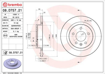compare product Brembo OE 19-21 ChevyEquinox/19-21 Malibu/20-21 GMC Terrain Friction Brake Disc