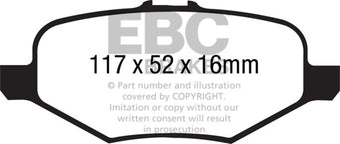 compare product EBC 13+ Ford Explorer 3.5 Twin Turbo 4WD Yellowstuff Rear Brake Pads