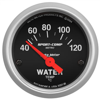 compare product Autometer Sport-Comp 52mm 40-120 Degree Short Sweep Electronic Water Temperature Gauge