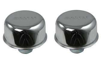 compare product Moroso Valve Cover Breather - 1.22in Diameter - One Piece Push-In Type - Chrome Plated - 2 Pack