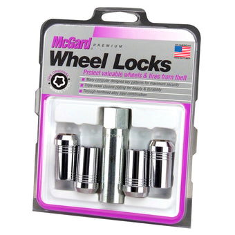 compare product McGard Wheel Lock Nut Set - 4pk. (Tuner / Cone Seat) M14X1.5 / 22mm Hex / 1.648in. Length - Chrome