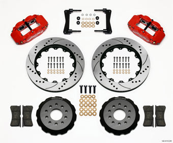 compare product Wilwood Narrow Superlite 6R Front Hat Kit 14.00in Drill Red 2005-2014 Mustang