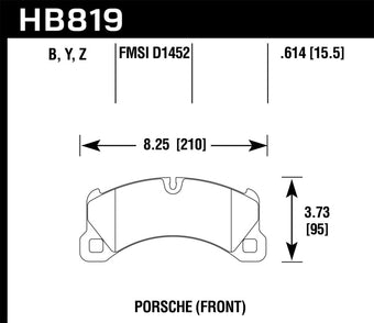 compare product Hawk 11-13 Porsche Cayenne HPS 5.0 Front Brake Pads