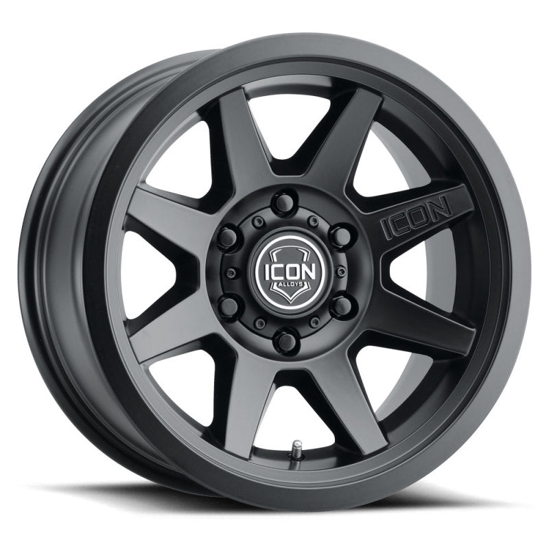 ICON Rebound 17x8.5 6x5.5 0mm Offset 4.75in BS 106.1mm Bore Satin Black Wheel - My Store