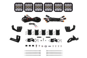 compare product Diode Dynamics Prinsu/Sherpa Roof Racks SS5 6-Pod CrossLink Mounting Kit - Sport White Combo