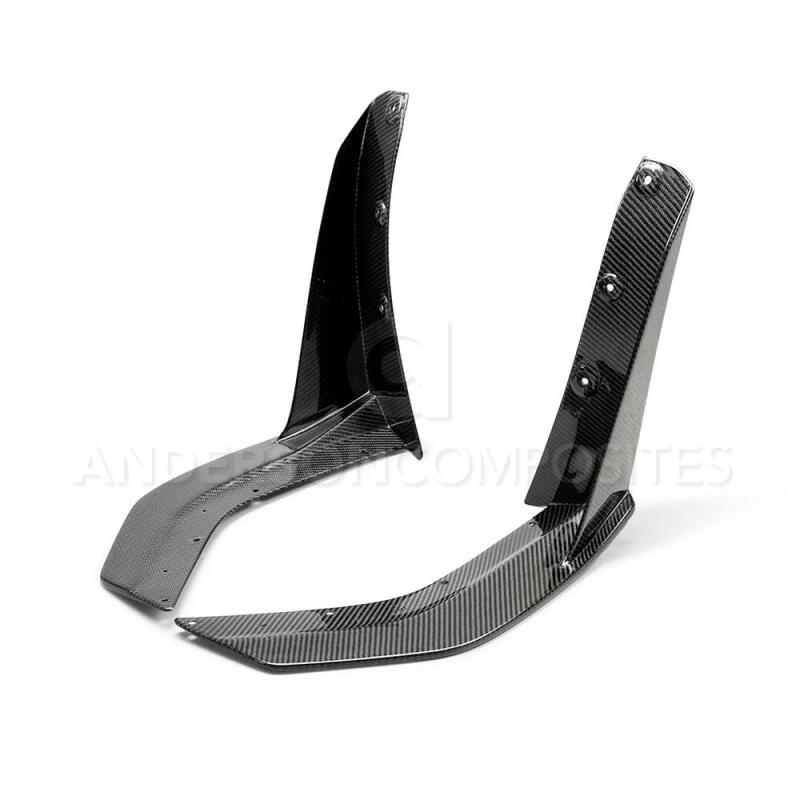 Anderson Composites 2020 Ford Mustang/Shelby GT500 Carbon Fiber Front Splitter Wickers - My Store