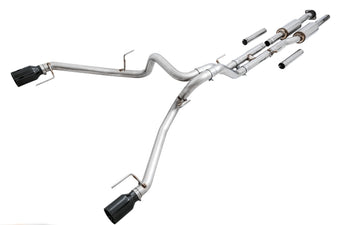 compare product AWE Tuning 2017+ Ford Raptor 0 FG Performance Exhaust System - w/ Diamond Black Tips