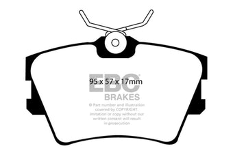 compare product EBC 96-98 Volkswagen Eurovan 2.5 Vented Rotors Greenstuff Rear Brake Pads