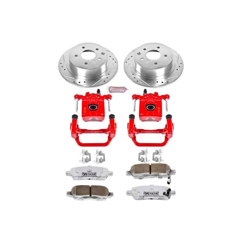Power Stop 10 - 12 Nissan Altima Rear Z26 Street Warrior Brake Kit w/Calipers - My Store