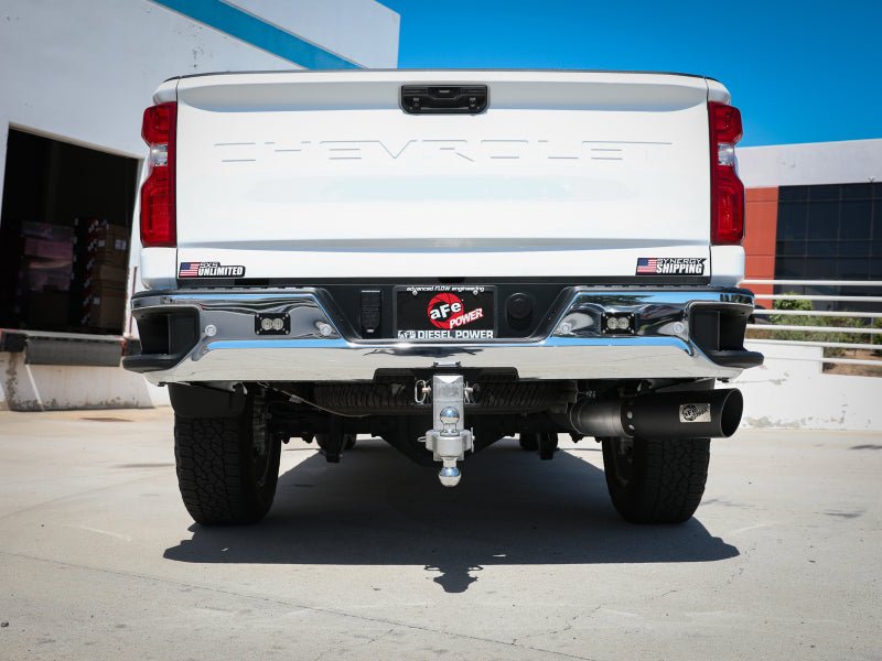aFe Large Bore - HD 5 IN 409 SS DPF - Back Exhaust System w/Black Tip 20 - 21 GM Truck V8 - 6.6L - My Store