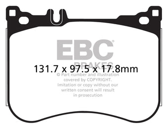 compare product EBC 14+ Mercedes-Benz S550 4.7 Twin Turbo AMG Sport Pkg Yellowstuff Front Brake Pads