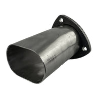 Granatelli 3.0in Round to 3.0in Oval Exhaust Adapter w/Floating 3 Bolt Header Flange - My Store