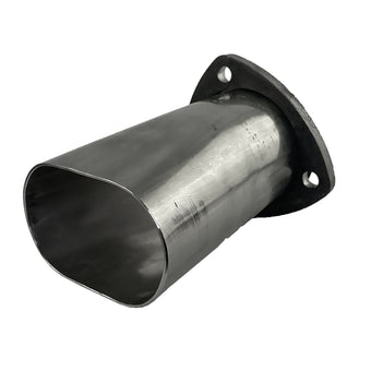 compare product Granatelli 3.0in Round to 3.0in Oval Exhaust Adapter w/Floating 3 Bolt Header Flange