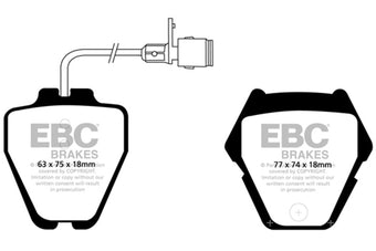 compare product EBC 00-03 Audi A8 Quattro 4.2 (8 Pad Set) Ultimax2 Front Brake Pads