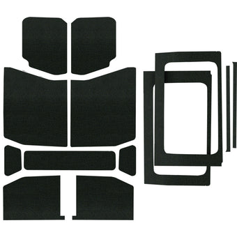 compare product DEI 18-23 Jeep Wrangler JL 4-Door Boom Mat Complete Headliner Kit - 13 Piece - Black