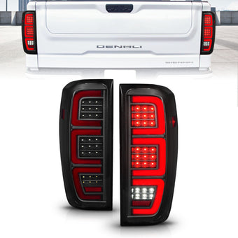 compare product ANZO 19-23 GMC Sierra 1500/2500HD/3500HD Smoke Black Replacement Full LED Bar Tail Light