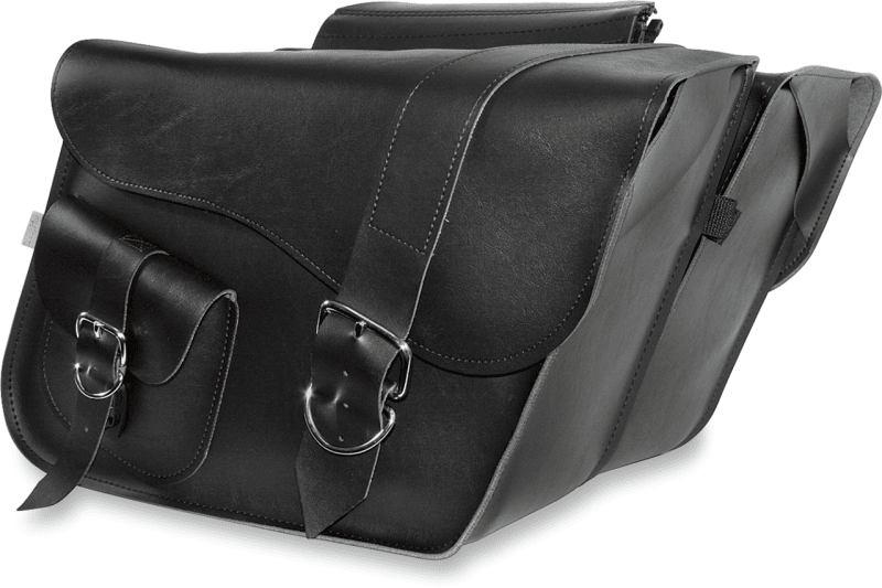 Willie & Max Universal Ranger Large Slant Saddlebags (16 in L x 11 in H x 6.5 in W) - Black - My Store