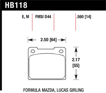 compare product Hawk 1978 Volvo 242 Black Race Front Brake Pads